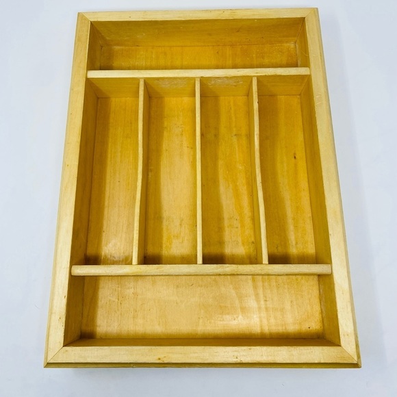Gorham Wooden Silverware Organizer Tray - Picture 1 of 11